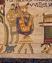 Wilhelm I. von England (1028–1087), Stickerei, 1885, unbekannter Künstler; Bildquelle: Victorian copy of the Bayeux Tapestry, Reading Museum Service, http://www.bayeuxtapestry.org.uk/Index.htm.  