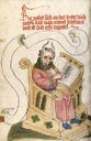 Hans Ott, "Moses schreibt am Pult", Bibelillustration, Werkstatt Diebold Lauber, 1441-1449 IMG