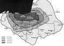 Der Schrumpfungsprozess der baskischen Sprachzone, Karte, 1994; Bildquelle: Núñez Astrain, Luis: The Basques: Their Struggle for Independence, Aberystwyth 1997, Diagramm 5 zwischen S. 77 und 78. Mit freundlicher Genehmigung der Welsh Academic Press.