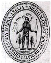 Siegel der Massachusetts Bay Colony, 1629, unbekannter Künstler, Bildquelle: Wikimedia Commons, http://commons.wikimedia.org/wiki/File:1629_seal_Massachusetts_Bay_Colony_MassachusettsArchives.png, gemeinfrei.