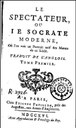 [Richard Steele / Joseph Addison]: Le Spectateur ou le Socrate moderne (1. Band, Paris 1716). Bildquelle: www.gallica.bnf.fr, Permalink: http://gallica.bnf.fr/ark:/12148/bpt6k49670s.