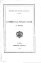 Documents diplomatiques de la conférence du mètre (Titelblatt), Herausgegeben vom französischen Außenministerium 1875 Bildquelle und Digitalisat der documents: Gallica: http://gallica.bnf.fr, Permalink zum Titelblatt: http://gallica.bnf.fr/ark:/12148/bpt6k56137358