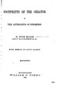 Hugh Miller, Footprints of the Creator, frontpage, 1872, https://archive.org/details/footprintscreat01millgoog.