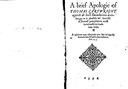 Author: Cartwright, Thomas, 1535-1603. Title: A brief apologie of Thomas Cartwright against all such slaunderous accusations as it pleaseth Mr Sutcliffe in seuerall pamphlettes most iniuriously to loade him with Date: 1596 Reel position: STC / 416:08  URL: http://gateway.proquest.com/openurl?ctx_ver=Z39.88-2003&res_id=xri:eebo&rft_id=xri:eebo:image:19212