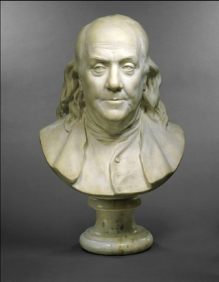Jean-Antoine Houdon, Porträtbüste Benjamin Franklin 1778 IMG