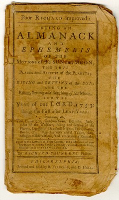 Titelblatt "Poor Richard" 1753 IMG