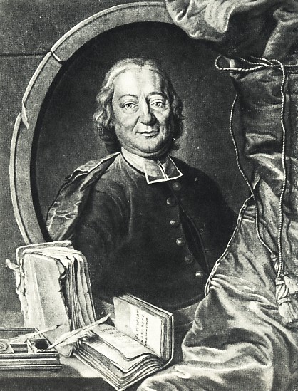 Johann Jakob Breitinger (1701–1776), Schabkunstblatt von Valentin Daniel Preisler (1717–1765) nach Johann Caspar Füssli (1706–1782), 1741; Bildquelle Wilpert, Gero von: Deutsche Literatur in Bildern, Stuttgart 1957, http://commons.wikimedia.org/wiki/File:Johann_Jakob_Breitinger.jpg?uselang=de.