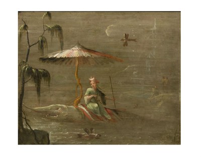 A Chinese Dignitary Riding a Fish, ca. 1696 IMG