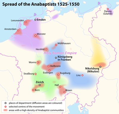 Spread of the Anabaptists 1525–1550 IMG