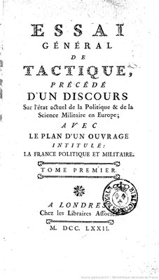 Titelblatt "Essai général de tactique" IMG