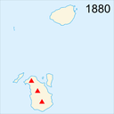 Die Entwicklung der Vulkaninsel Krakatau 1880–2005