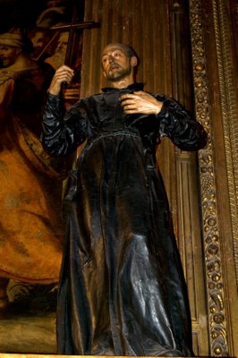 Juan Martínez Montañés (1568-1649) / Francisco Pacheco (1564-1644), San Ignacio de Loyola, Statue aus polychromiertem Holz, 1610, Iglesia de la Anunciación, Sevilla; Bildquelle: Wikimedia Commons, http://commons.wikimedia.org/wiki/File:San_Ignacio_de_Loyola_001.jpg