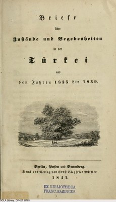Briefe über Zustände und Begebenheiten in der Türkei aus den Jahren 1835 bis 1839 IMG