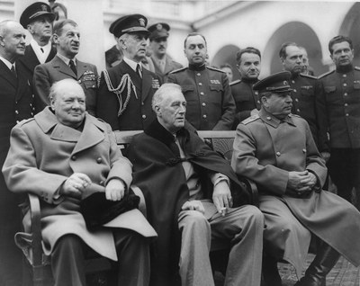 Jalta-Konferenz 1945 – Churchill, Roosevelt, Stalin IMG