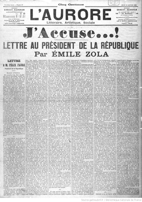 Emile Zola, "J’accuse"