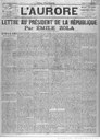 L'Aurore, Lettre au Président IMG