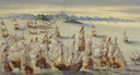 Seeschlacht zwischen holländischen und spanischen Flotten im Jahr 1638 vor Goa IMG