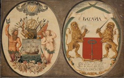 The Arms of the Dutch East India Company and of the Town of Batavia IMG