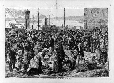 Irish emigrants leaving for New York in 1874 IMG