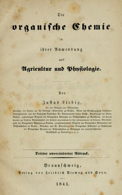 Die organische Chemie in ihrer Anwendung auf Agricultur und Physiologie 1841 IMG