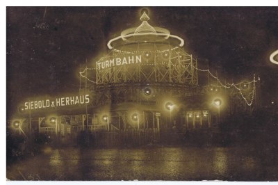 Achterbahn bei Nacht, um 1925 IMG