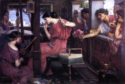 John William Waterhouse (1849–1917),  Penelope and the Suitors, 1912