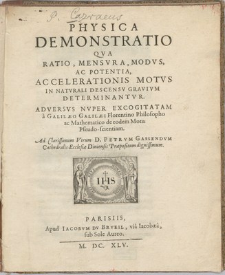 Physica Demonstratio, Titelseite, 1645