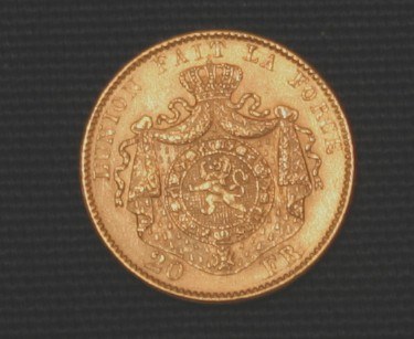20-Franc-Münze aus Belgien, 1874 IMG