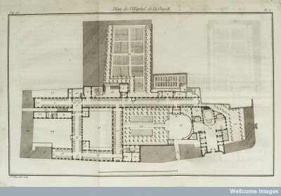 Plan des Pariser Krankenhauses Charité IMG