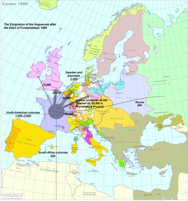 The Emigration of the Huguenots after the Edict of Fontainebleau