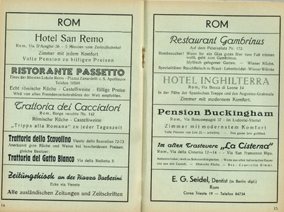 Werbeanzeigen für italienische Lokale 1937 IMG