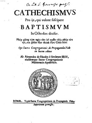 Titelseite des Katechismus von Alexandre de Rhodes 1651 IMG