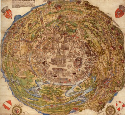 Rundansicht der Stadt Wien zur Zeit der Ersten Türkenbelagerung 1530 IMG