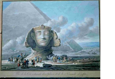 Vue de la tête colossale du Sphinx IMG