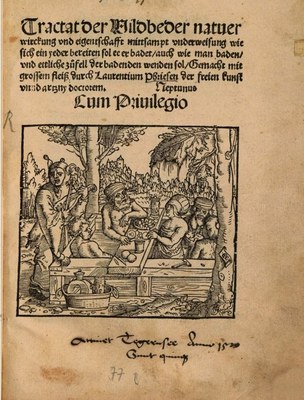 Lorenz Fries (1489–1531), Tractat der Wildbeder natuer, Titelblatt IMG