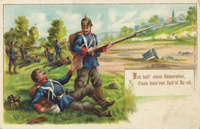 Bildpostkarte 1. Weltkrieg "Ich hatt' einen Kameraden…" IMG