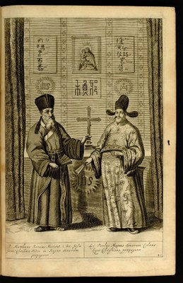 Der Missionar Matteo Ricci (1552–1610) als Gelehrter und sein chinesischer Gelehrtenfreund Xu Guangqi (1562–1633) mit dem Taufnamen Paulus IMG
