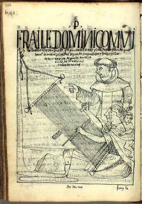 Felipe Guamán Poma de Ayala (ca. 1550–1615), Fraile Dominico MVI, Peru, um 1615; Bildquelle: Felipe Guamán Poma de Ayala: Nueva Corónica y Buen Gobierno, Peru um 1615, S. 659, Digitalisat: Det Kongelige Bibliotek, GKS 2232 4, http://www.kb.dk/permalink/2006/poma/659/en/text/?open=id2974085.