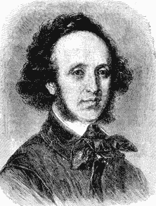 Felix Mendelssohn Bartholdy (1809–1847), Bildquelle: W. S. B. Mathews "A Popular History of the Art of Music: From the Earliest Times Until the Present", S. 462, The "Music" Magazine Publishing Co., 1402-5, the Auditorium, 1891. Digitalisiert von Projekt Gutenberg, http://www.gutenberg.org/files/20293/20293-h/20293-h.htm, Release Date: January 5, 2007 [eBook #20293] 