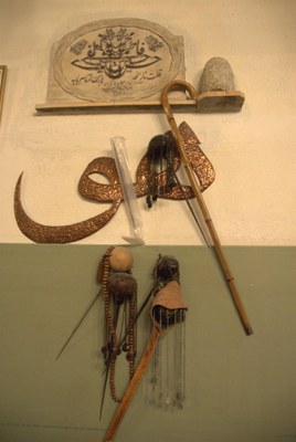 Implements for piercing rituals, black-and-white photograph, April 2009, photographer: Nathalie Clayer; source: in private ownership.