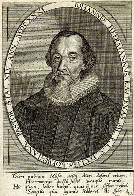 Portrait von Johann Heermann (1585–1647), 1669, unbekannter Künstler; Bildquelle: Boissard, Jean-Jacques: Bibliotheca chalcographica, Pars 6, Frankfurt am Main 1669.