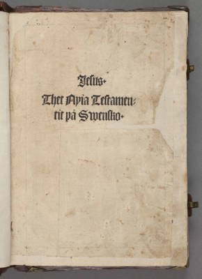Titelblatt der ersten schwedischen Übersetzung des Neuen Testaments  IMG