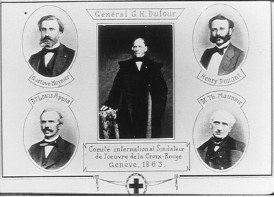 Die Gründerväter des Roten Kreuzes, ca. 1863