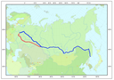 Transsibirische Eisenbahn Verlaufsstrecke IMG