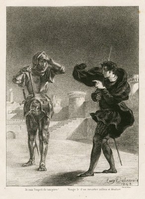 Eugene Delacroix (1798–1863), Le fantôme sur la terrasse, 1843