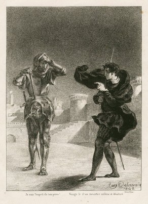 Eugene Delacroix (1798–1863), Le fantôme sur la terrasse, 1843 IMG