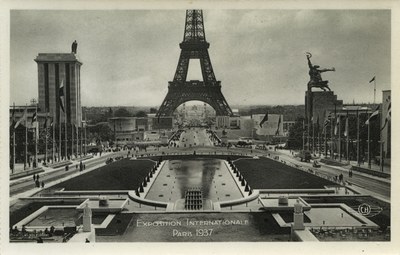 Exposition Internationale Paris 1937, Vue d'Ensemble Prise du Trocadero