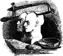 J.J. Grandville (1803–1847), Karikaturen aus „Gullivers Reisen“, 1843; Bildquelle: Swift, Jonathan: Gullivers Reisen in unbekannte Länder, Stuttgart 1843, vol. 2, S. 76.