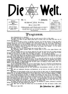 Die Welt 1 (1897), Nr. 1 IMG